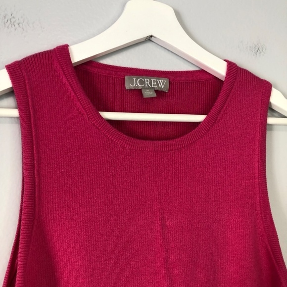 J Crew Pink Ribbed Lyocell Tencel Blend Sweater Tank XL - Picture 4 of 11